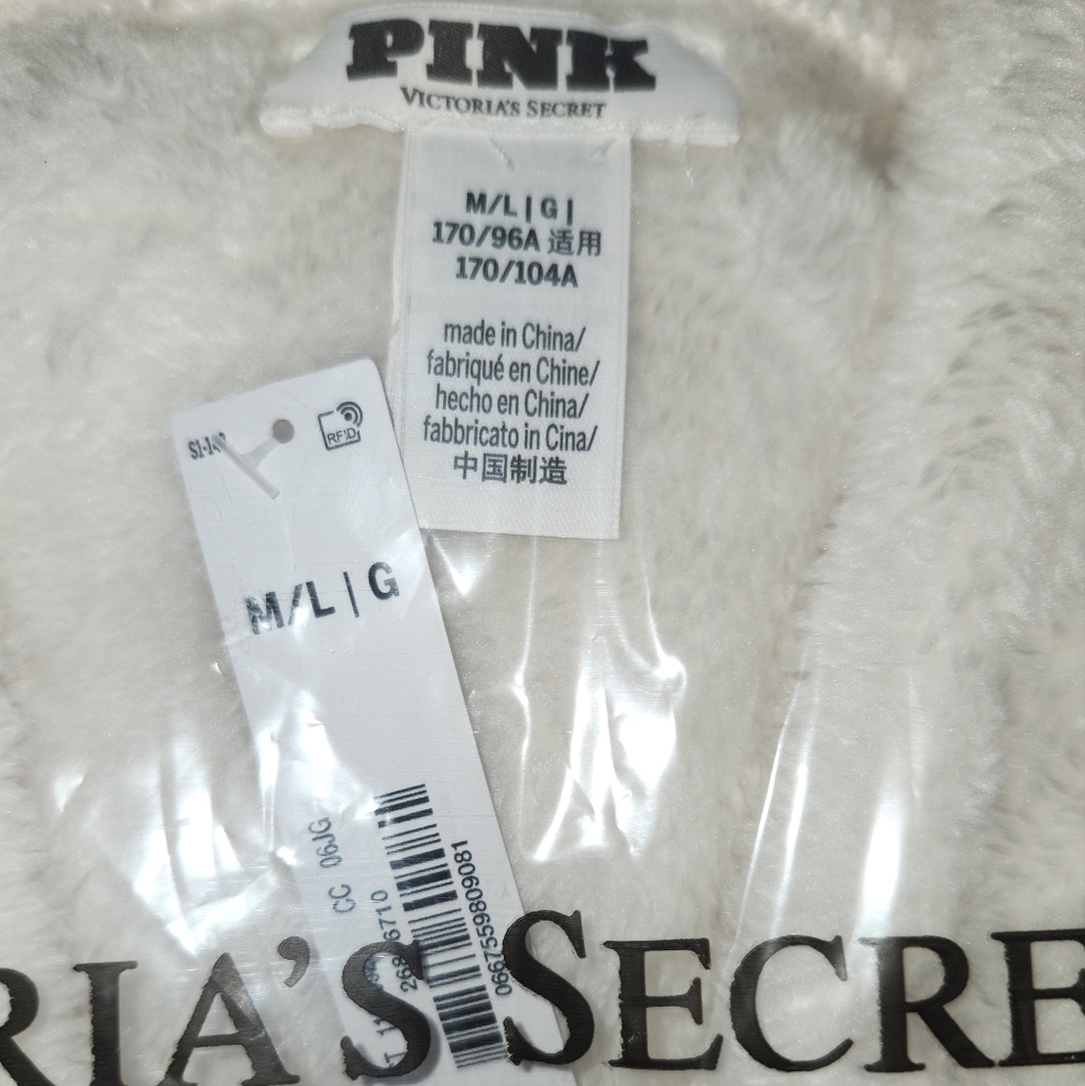 PINK VS Reversible Robe size M/L NWT - Picture 5 of 6